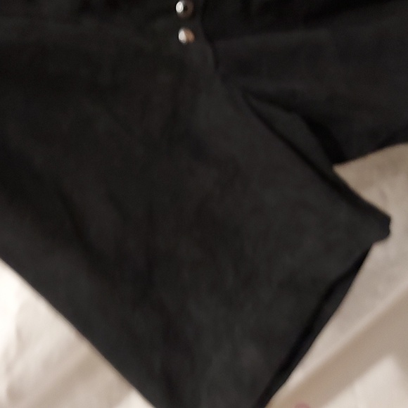 WOW! MIchael Kors Black Suede Knee Length Dress with SIlver Accent Bodice Large - Picture 4 of 10